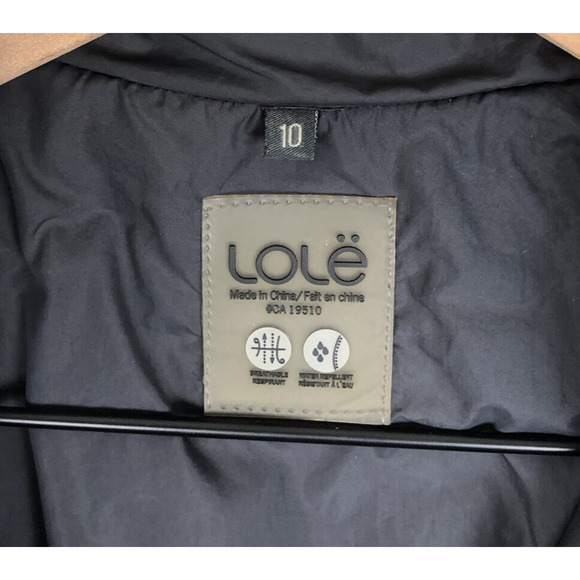 LOLE Double Zip Jacket Women's Sz 10‎ Dk Gray Water Repellant Pockets Mid-Length - Picture 3 of 16